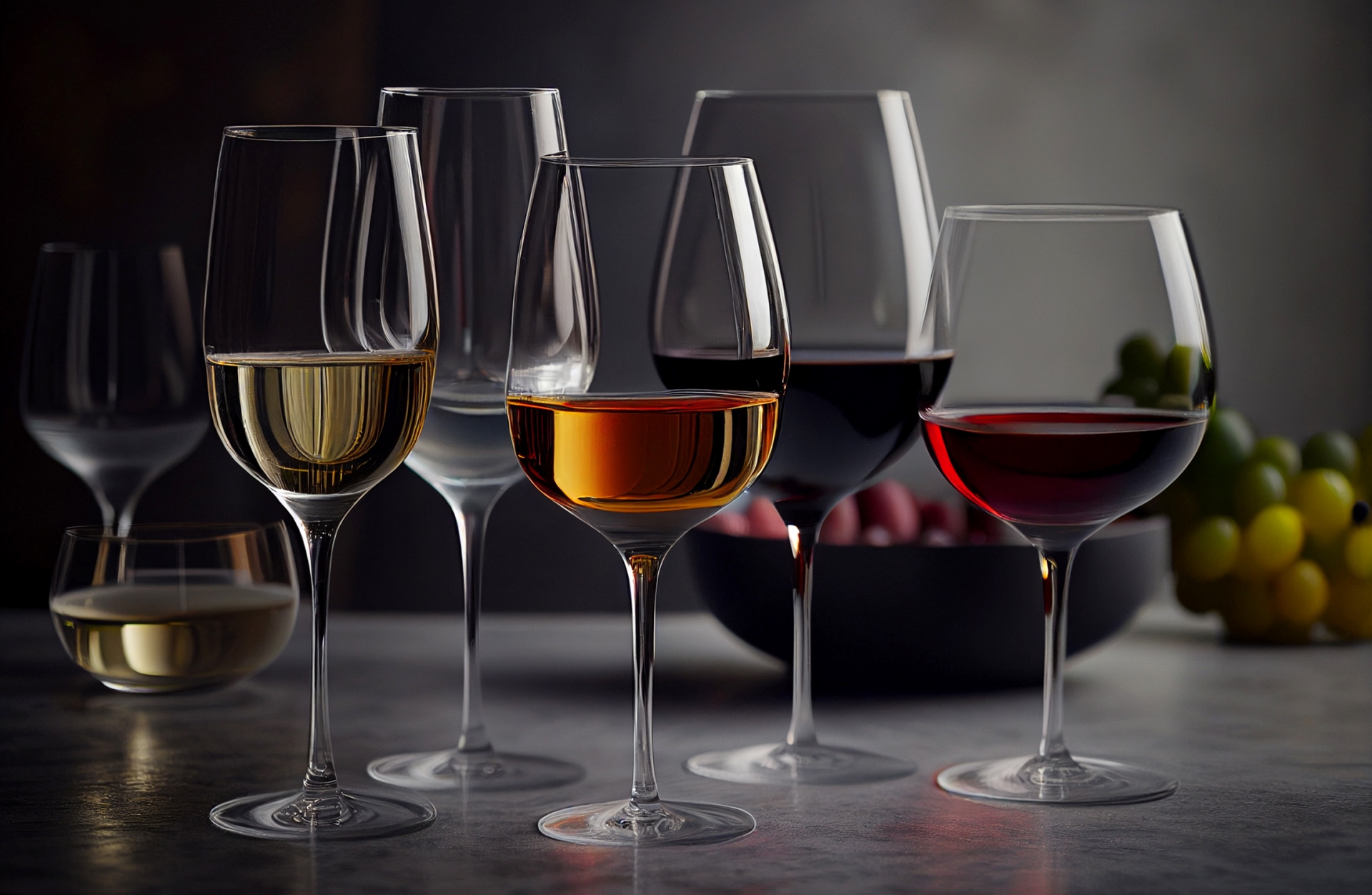 ワイングラス各部位には名称と役割がある?!5つの代表的なグラスの型も